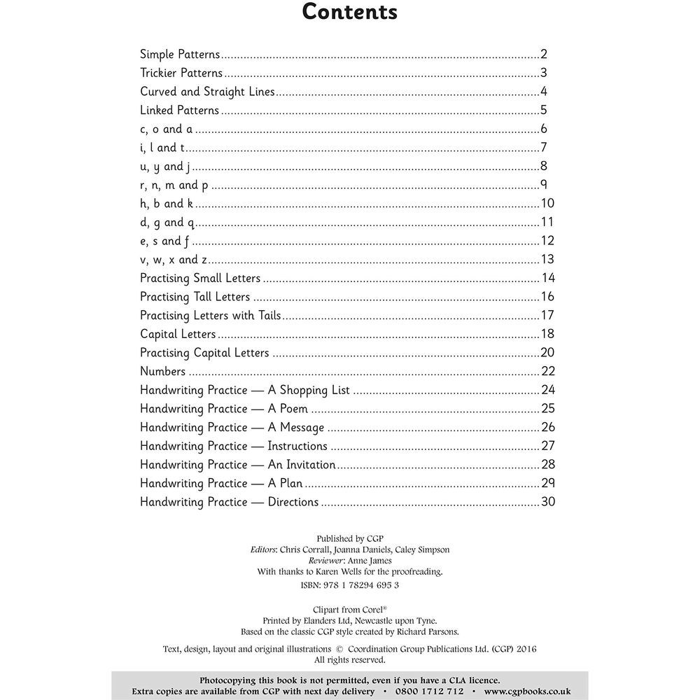  كتاب ks1 english targeted practice book: handwriting - year 1