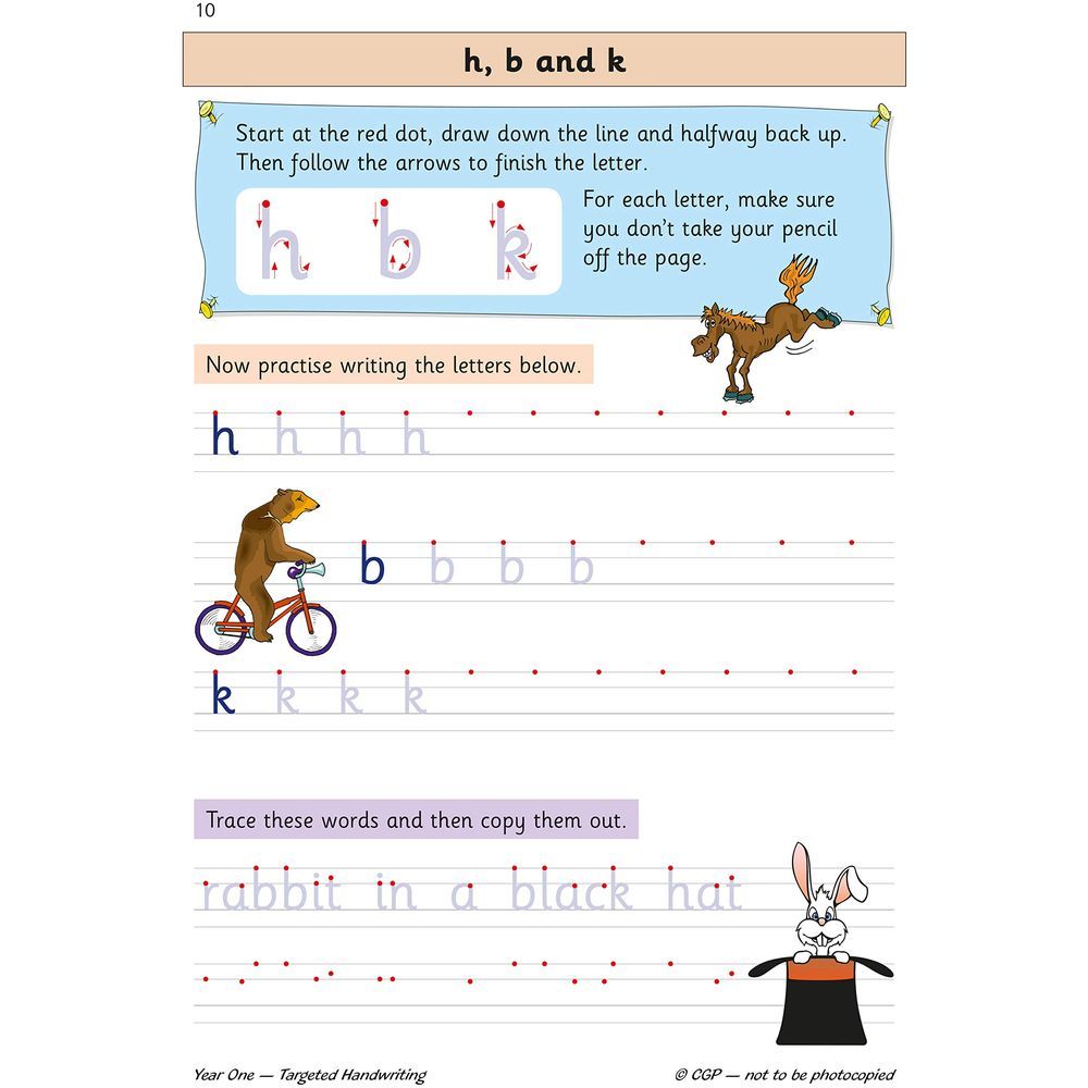  كتاب ks1 english targeted practice book: handwriting - year 1