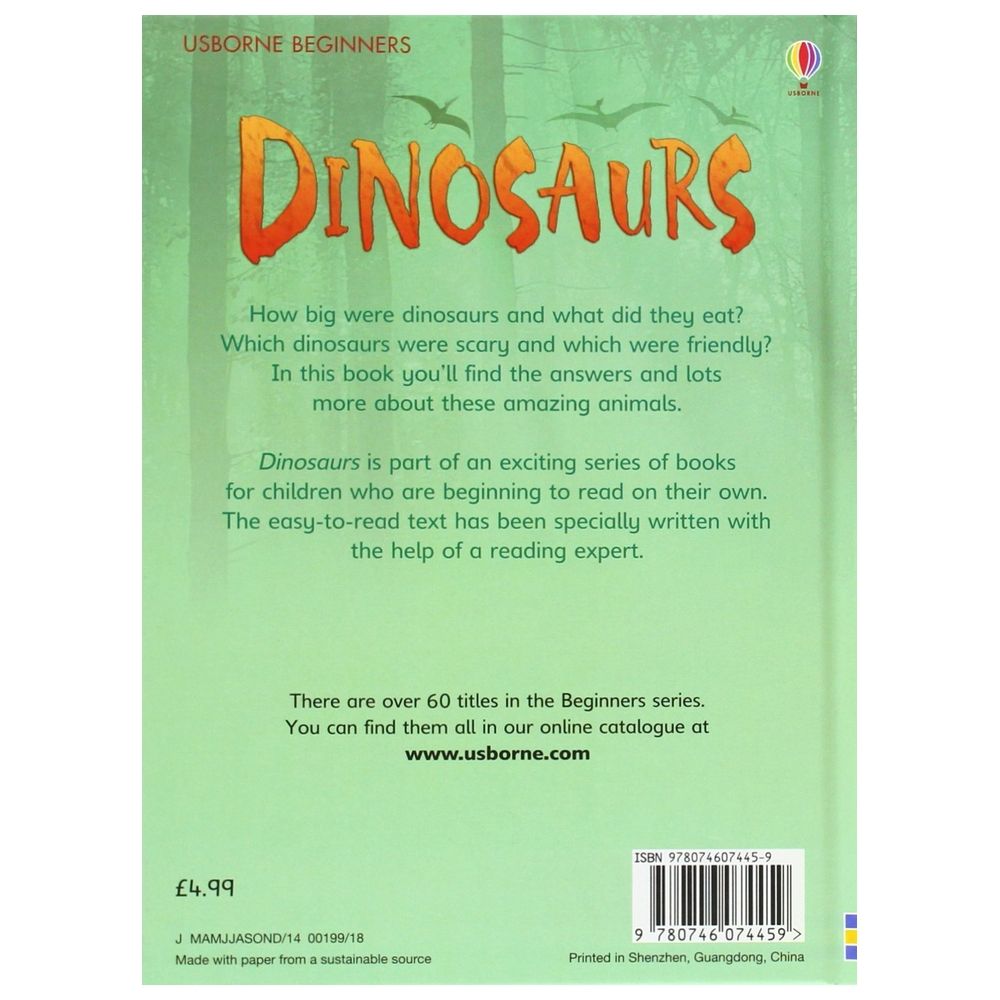  كتاب dinosaurs (usborne beginners s.)