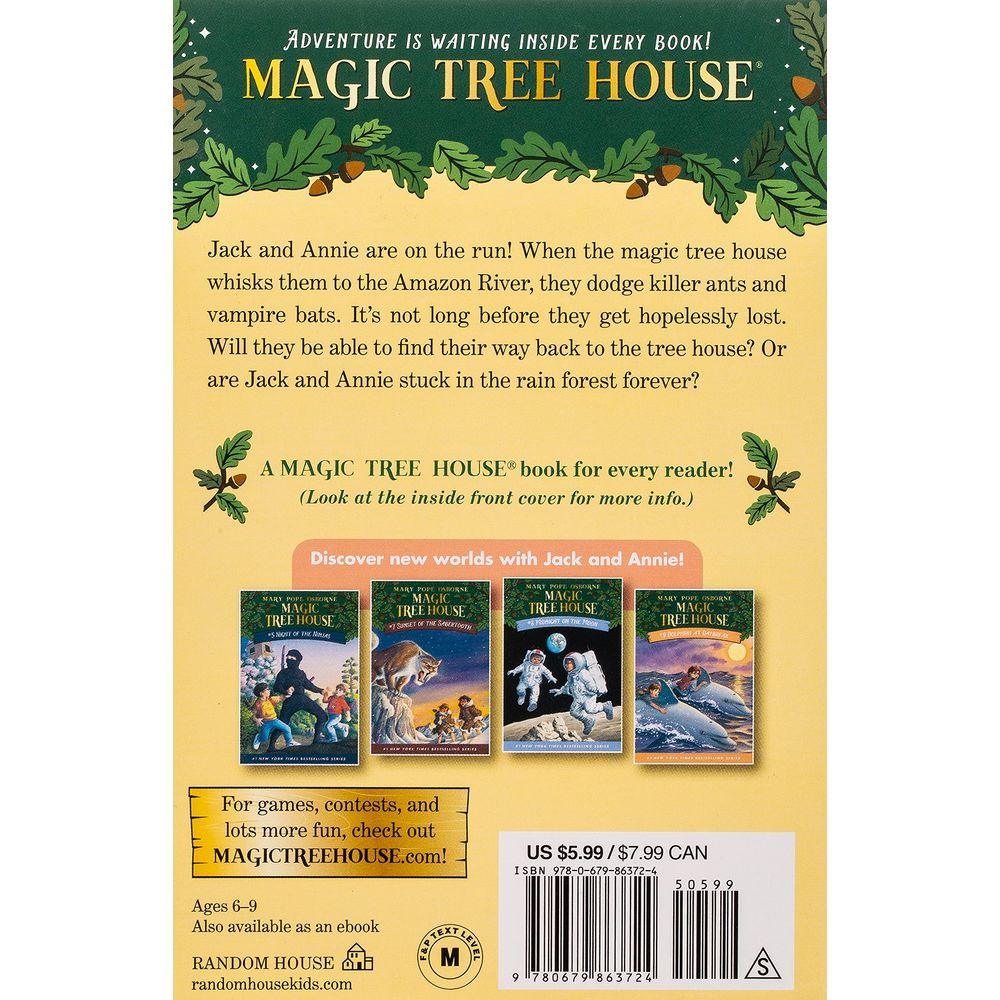  كتاب afternoon on the amazon: magic tree house no. 6