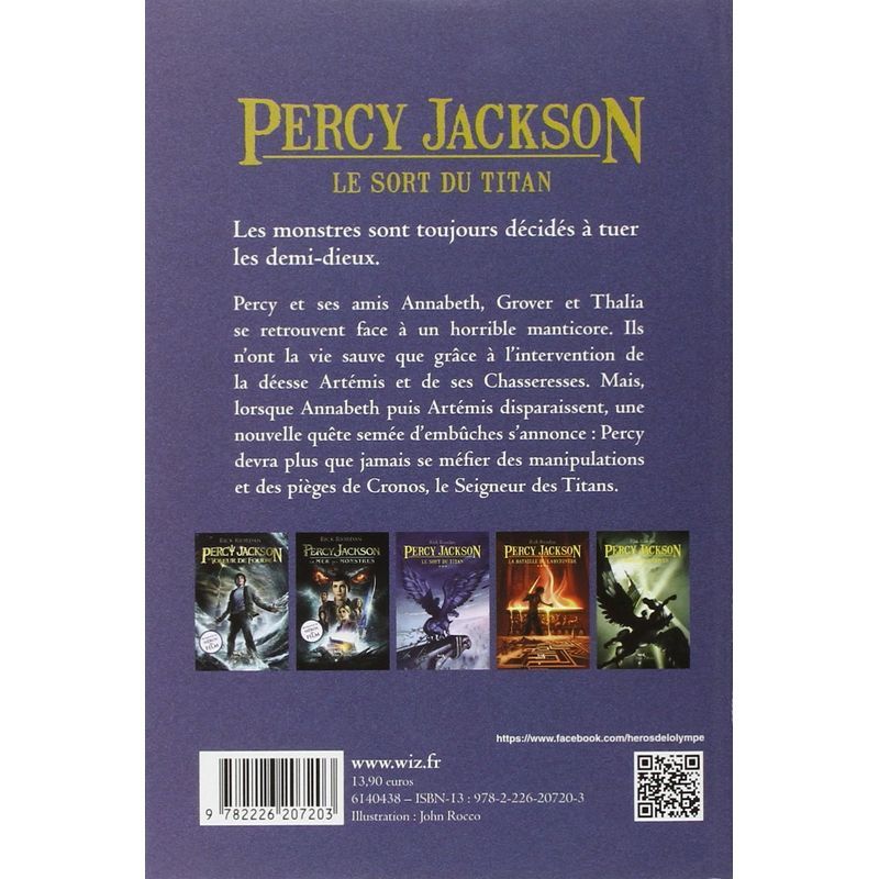 Percy Jackson, Tome 3 : Le Sort Du Titan