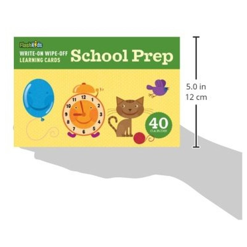 Write-On Wipe-Off Learning Cards: School Skills