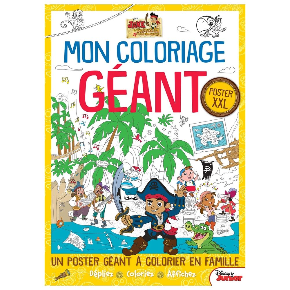  كتاب jake et les pirates, mon coloriage geant