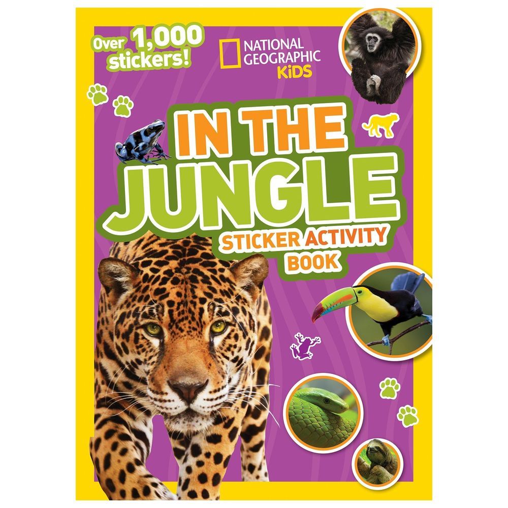  كتاب national geographic: kids in the jungle sticker activity book