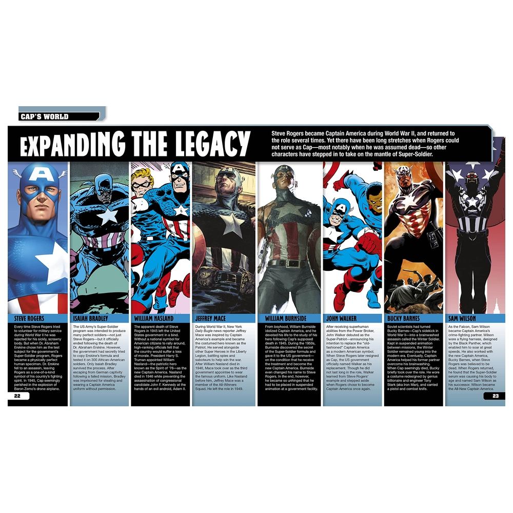  كتاب captain america: the ultimate guide to the first avenger