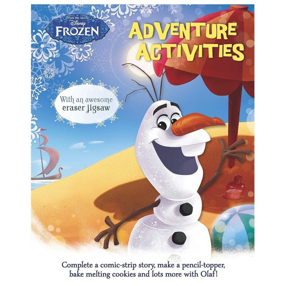  كتاب disney frozen adventure activities: with an awesome eraser jigsaw!