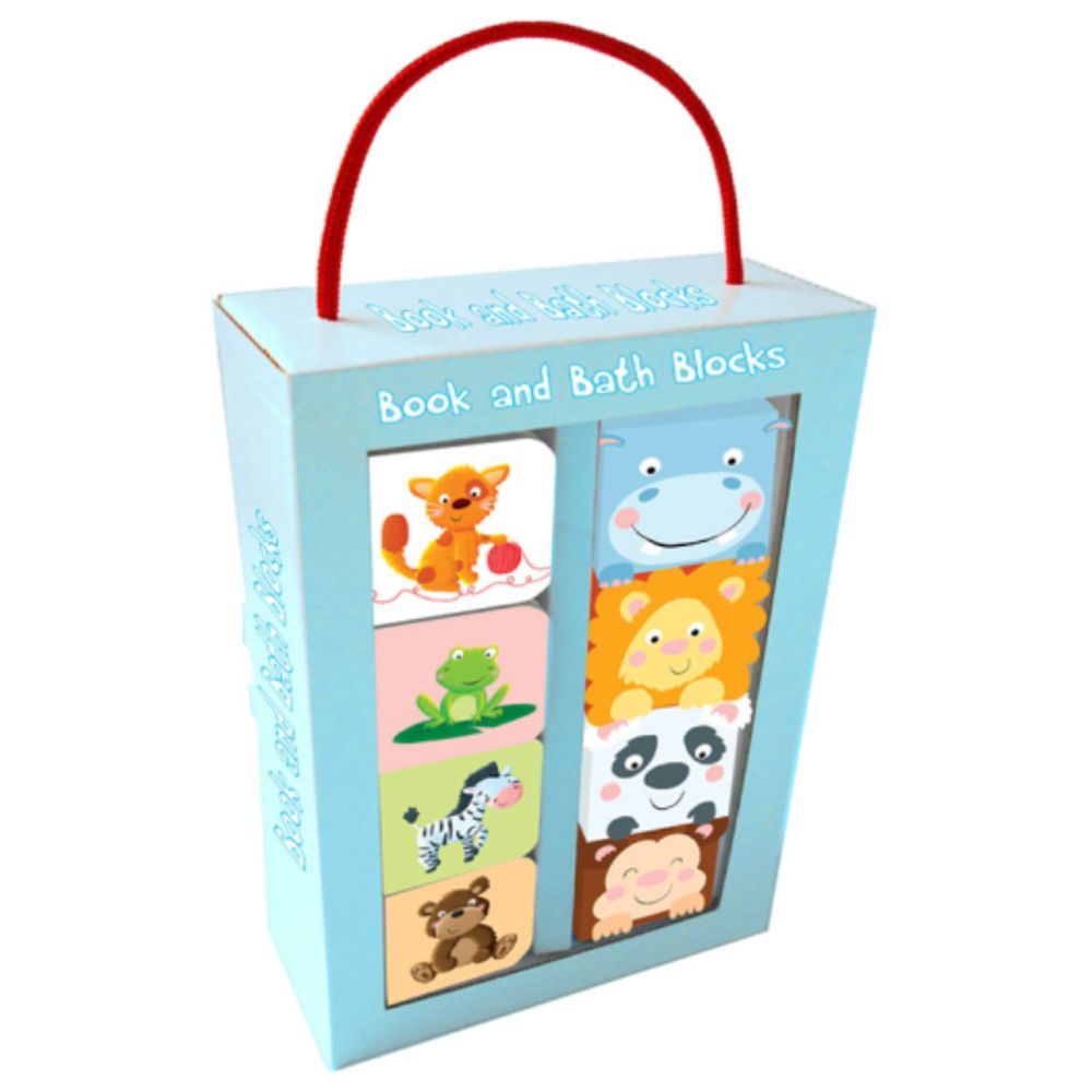 Wild Animals Board Books & Bath Block - Pack of 8