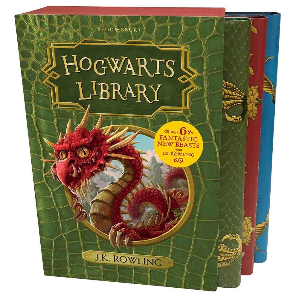  كتاب the hogwarts library box set of 3 books: hardback