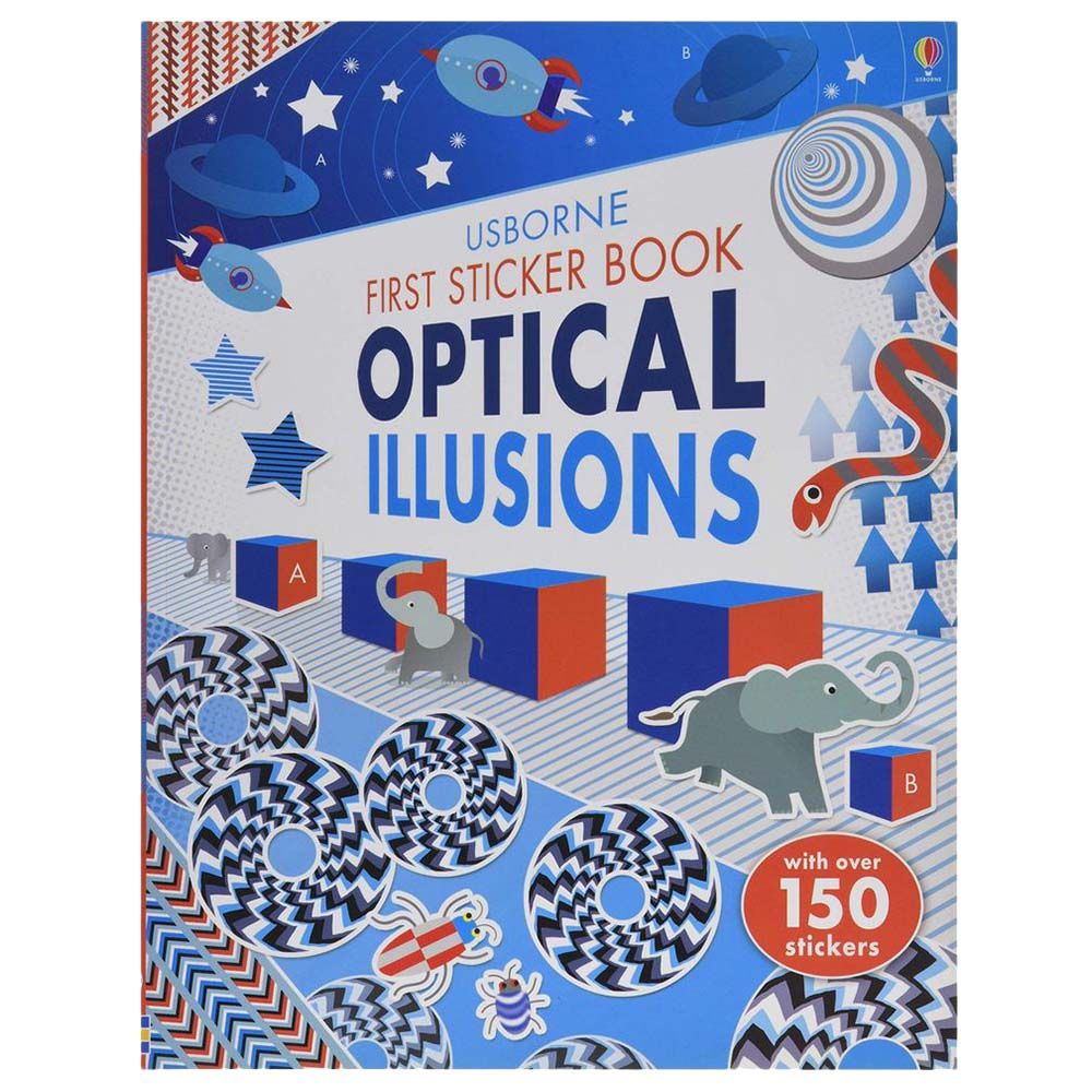  كتاب first sticker book optical illusions