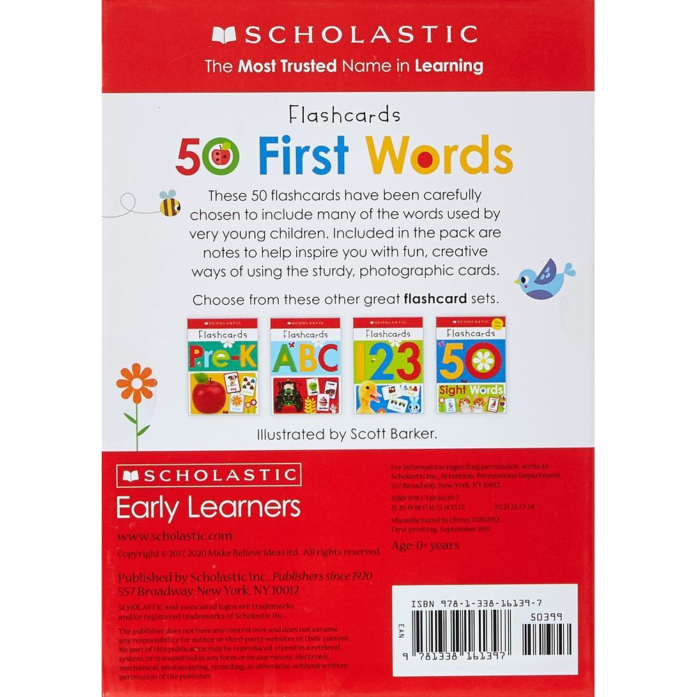 بطاقات تعليمية Write and Wipe Flashcards First 50 Words