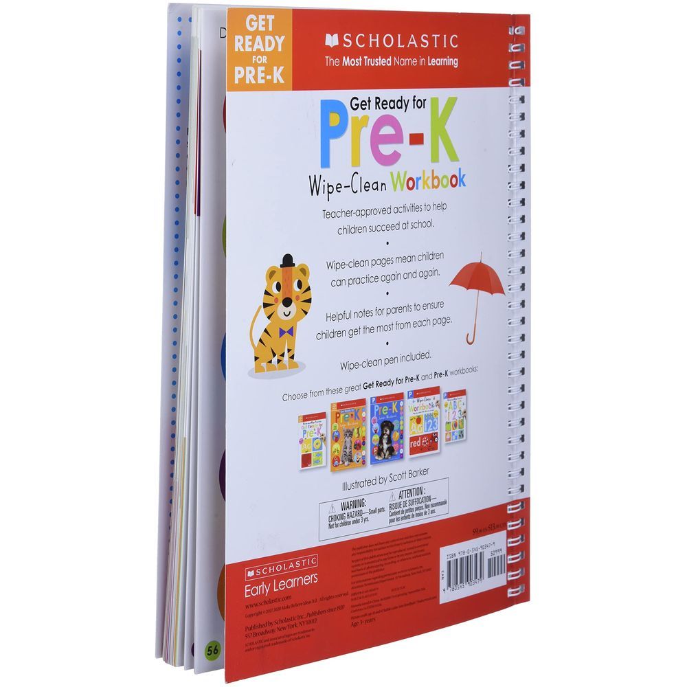 كتاب Wipe Clean Workbooks -- Get Ready for Pre-K