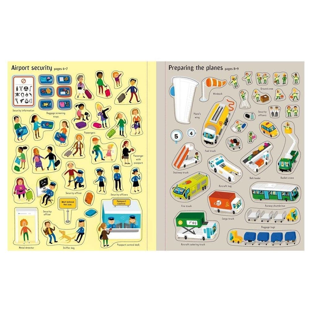 Usborne Books - Airport Sticker & Colouring Book