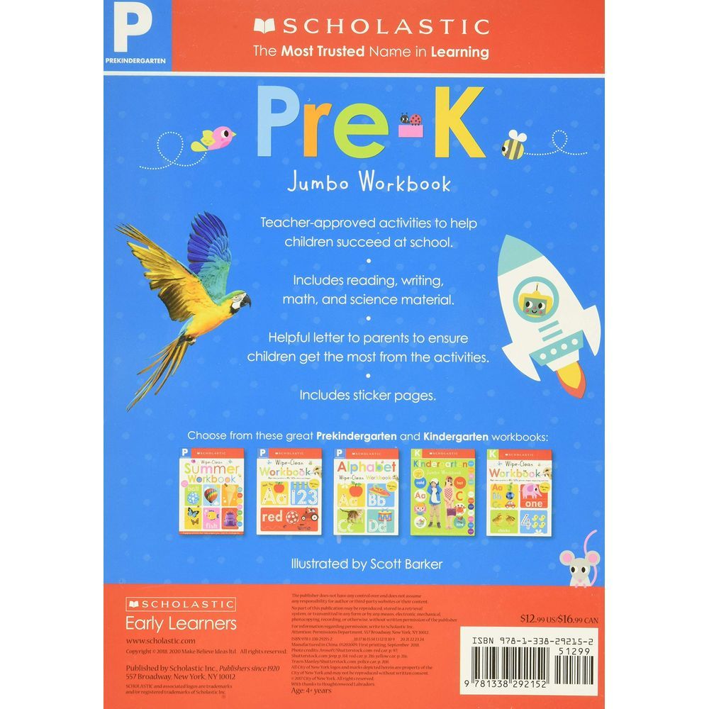 كتاب تمارين Jumbo Workbook Pre Kindergarten