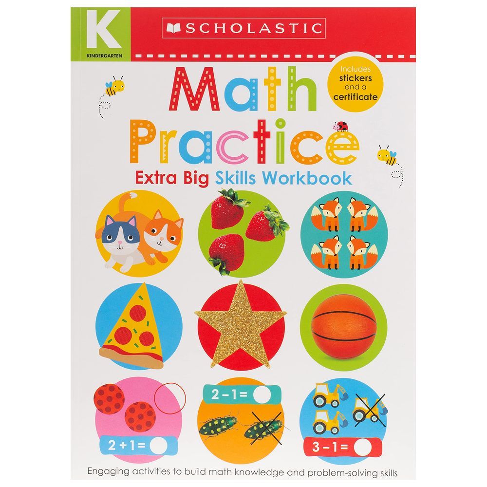 كتاب تمارين Math Practice Kindergarten Extra Big Skills Workbook