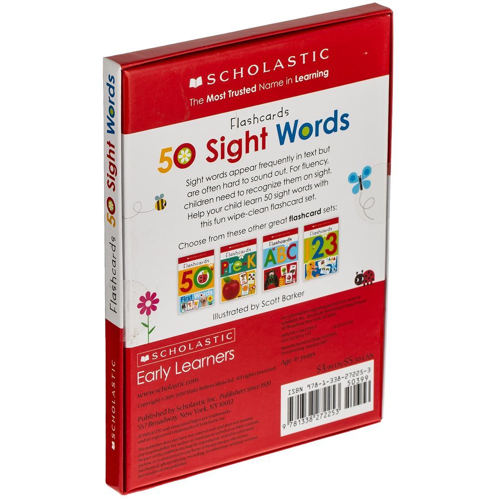 بطاقات تعليمية 50 Sight Words