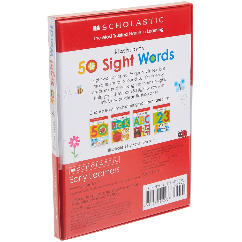 بطاقات تعليمية 50 Sight Words