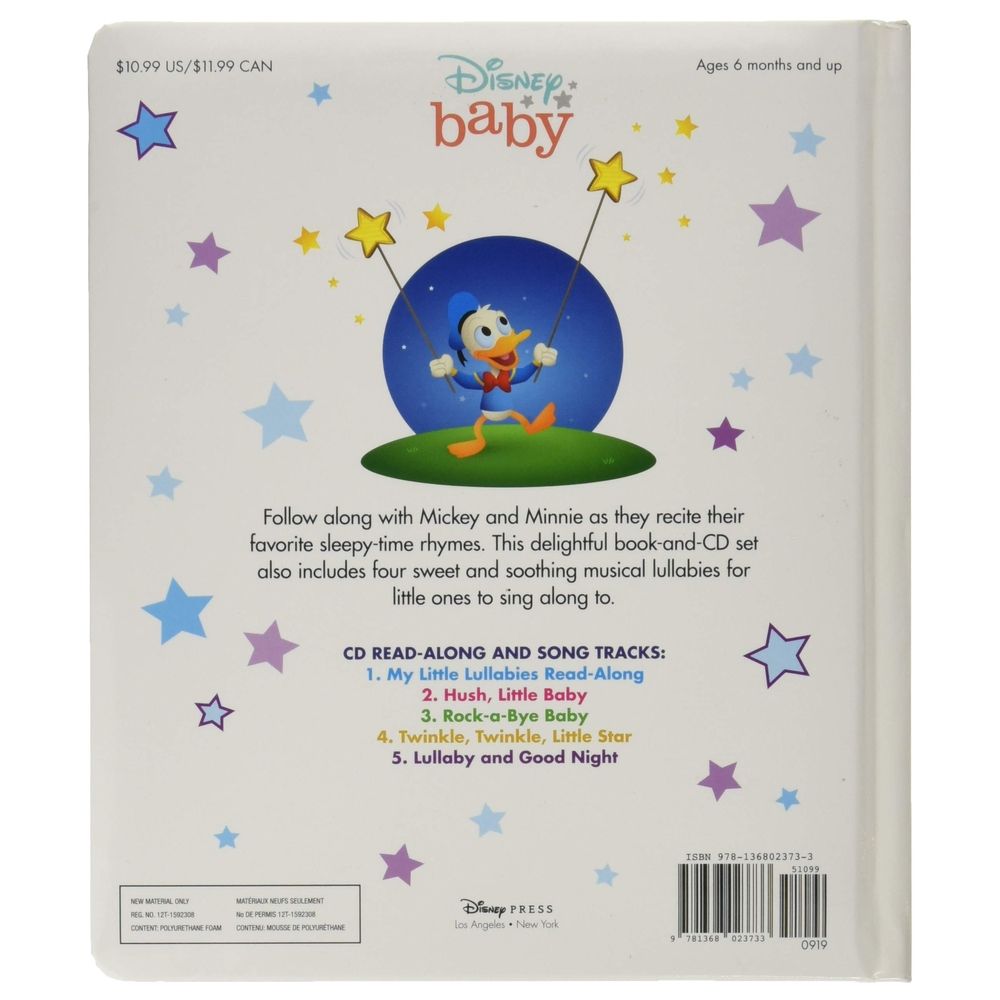  كتاب disney baby my little lullabies read-along storybook and cd