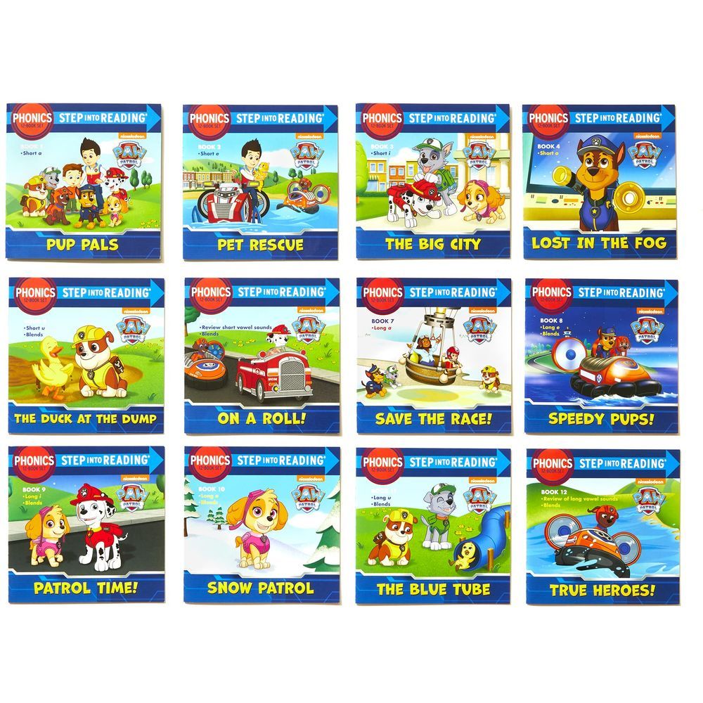  كتاب paw patrol phonics box set of 12 books