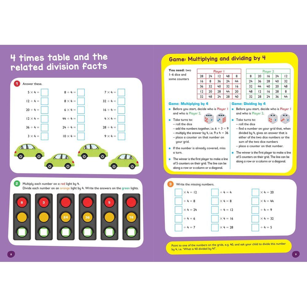 كتاب الأنشطة Multiplication and Division Ages 7-9