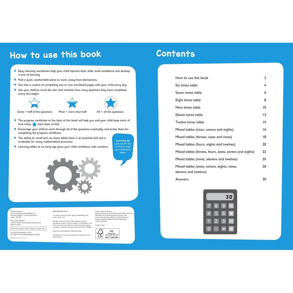 Times Tables Workbook Ages 7-11