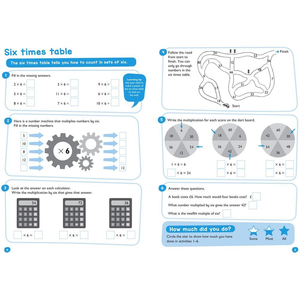 كتاب التمارين Times Tables Workbook Ages 7-11