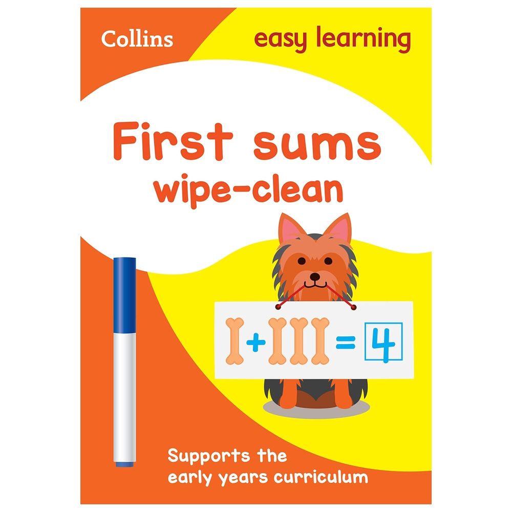 كتاب الأنشطة First Sums Wipe Clean Activity Book