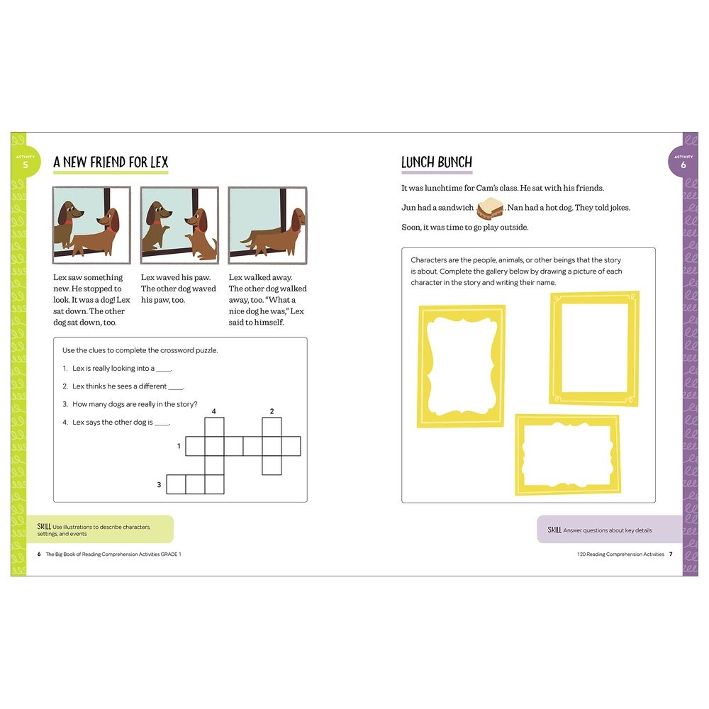  كتاب the big book of reading comprehension activities, grade 1