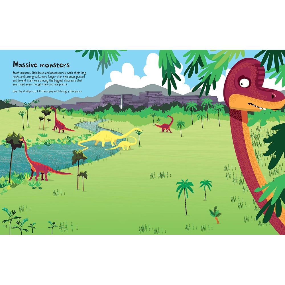  كتاب dinosaurs sticker book