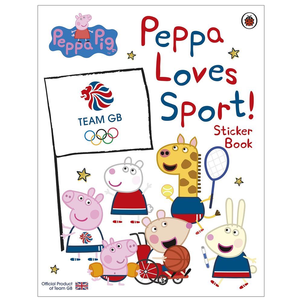  كتاب peppa pig: peppa loves sport! sticker book