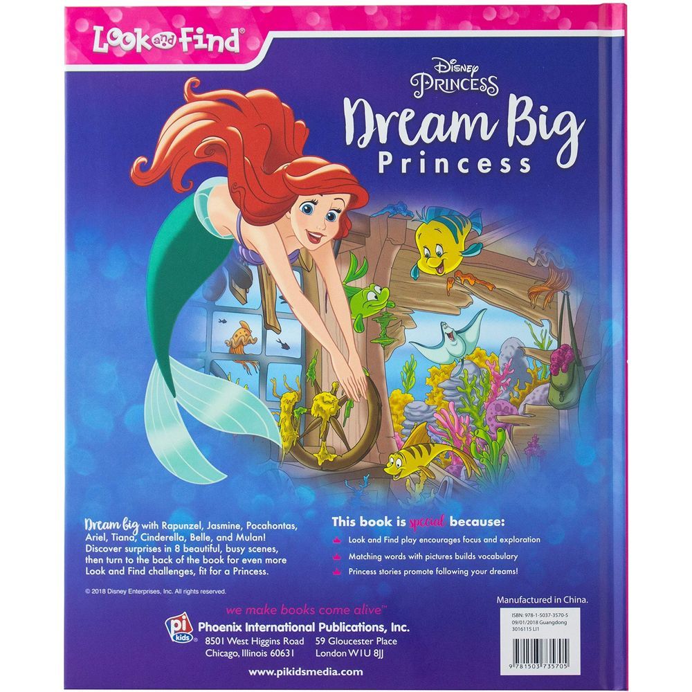  كتاب disney princess dream big look & find