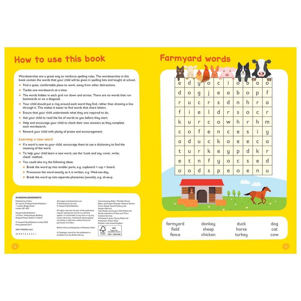 كتاب Collins Easy Learning: Spelling Word Searches Ages 5-7