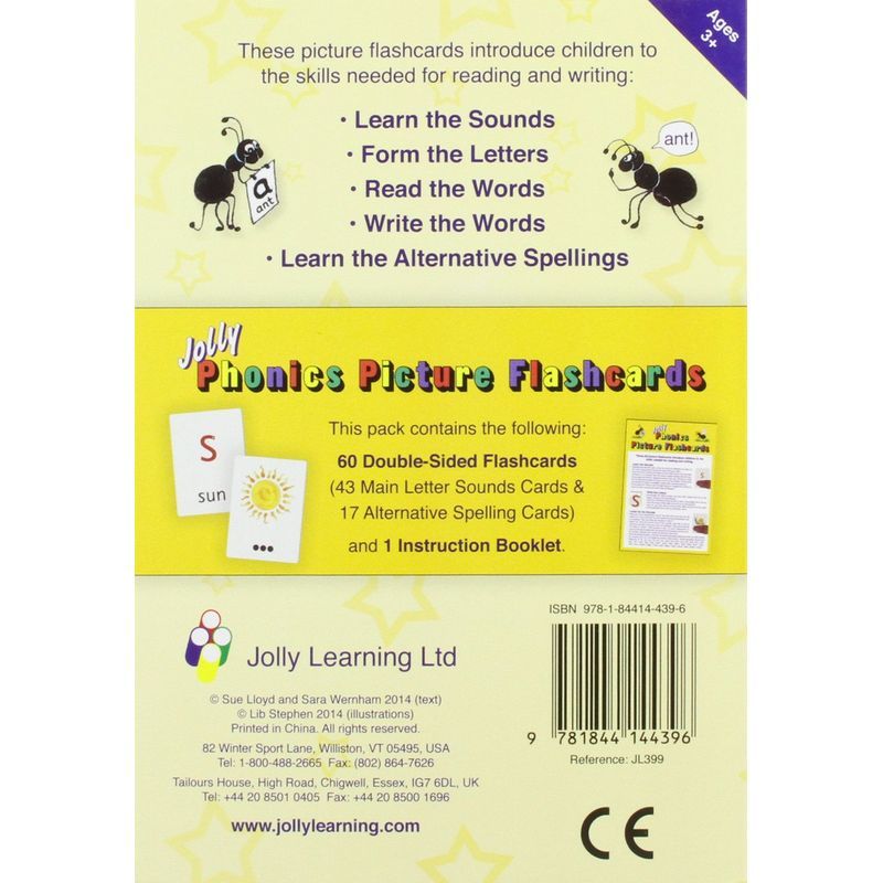 Jolly Phonics Picture Flash Cards: In Print Letters