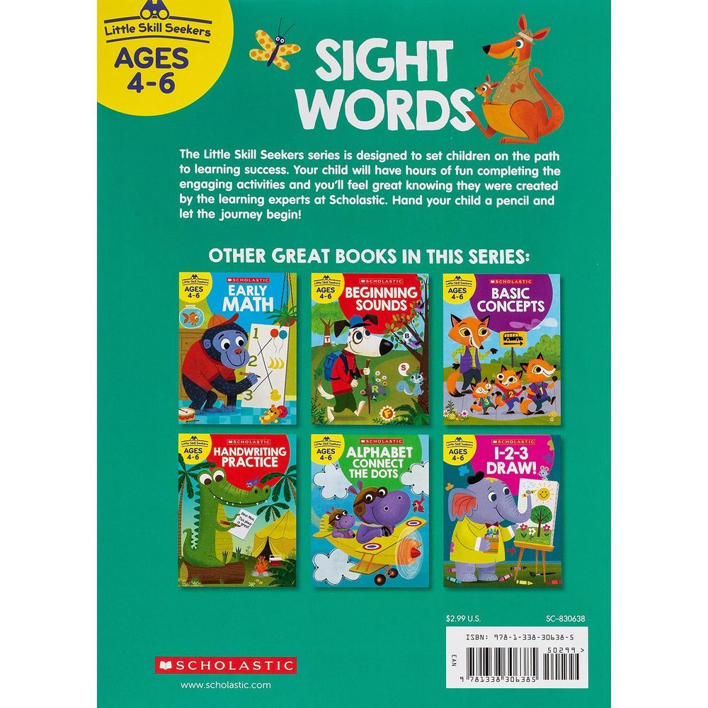 كتاب تمارين Little Skill Seekers: Sight Words Workbook