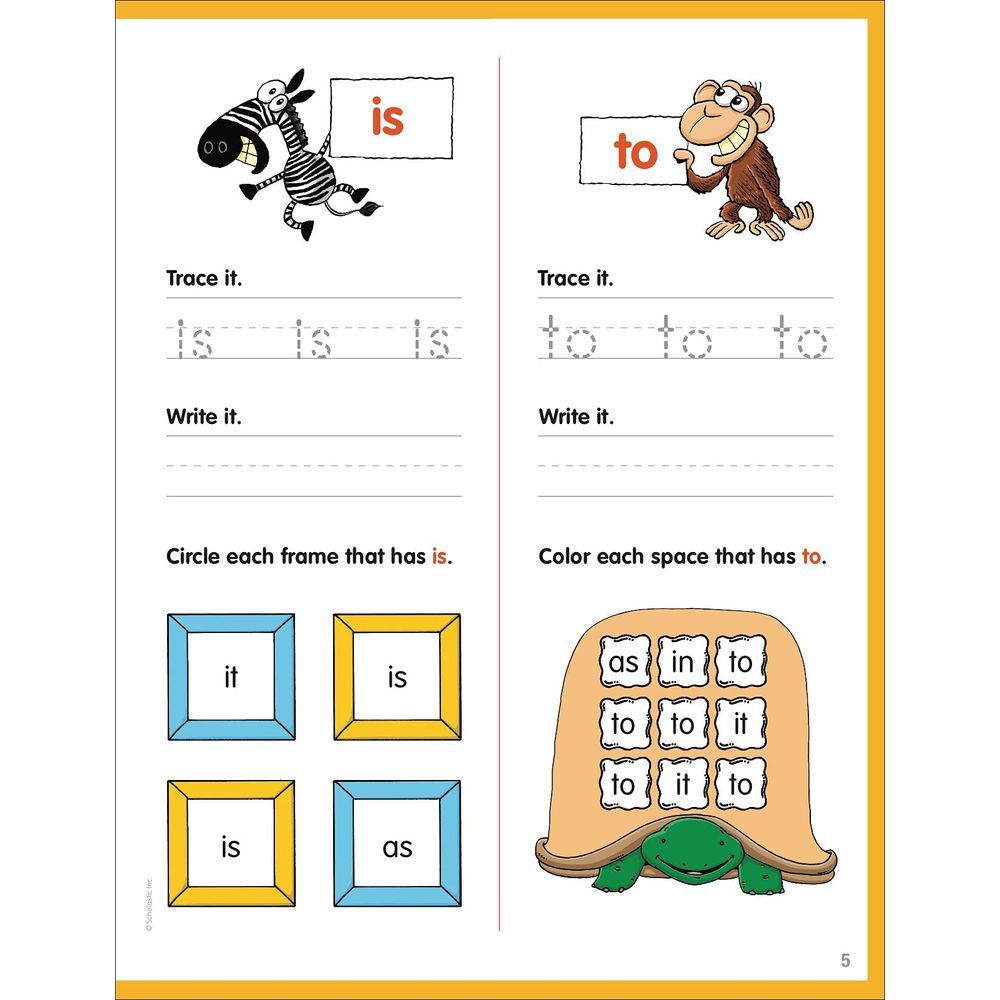 كتاب تمارين Little Skill Seekers: Sight Words Workbook