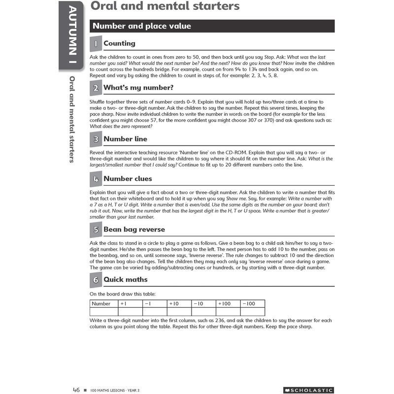 100 Maths Lessons: Year 3