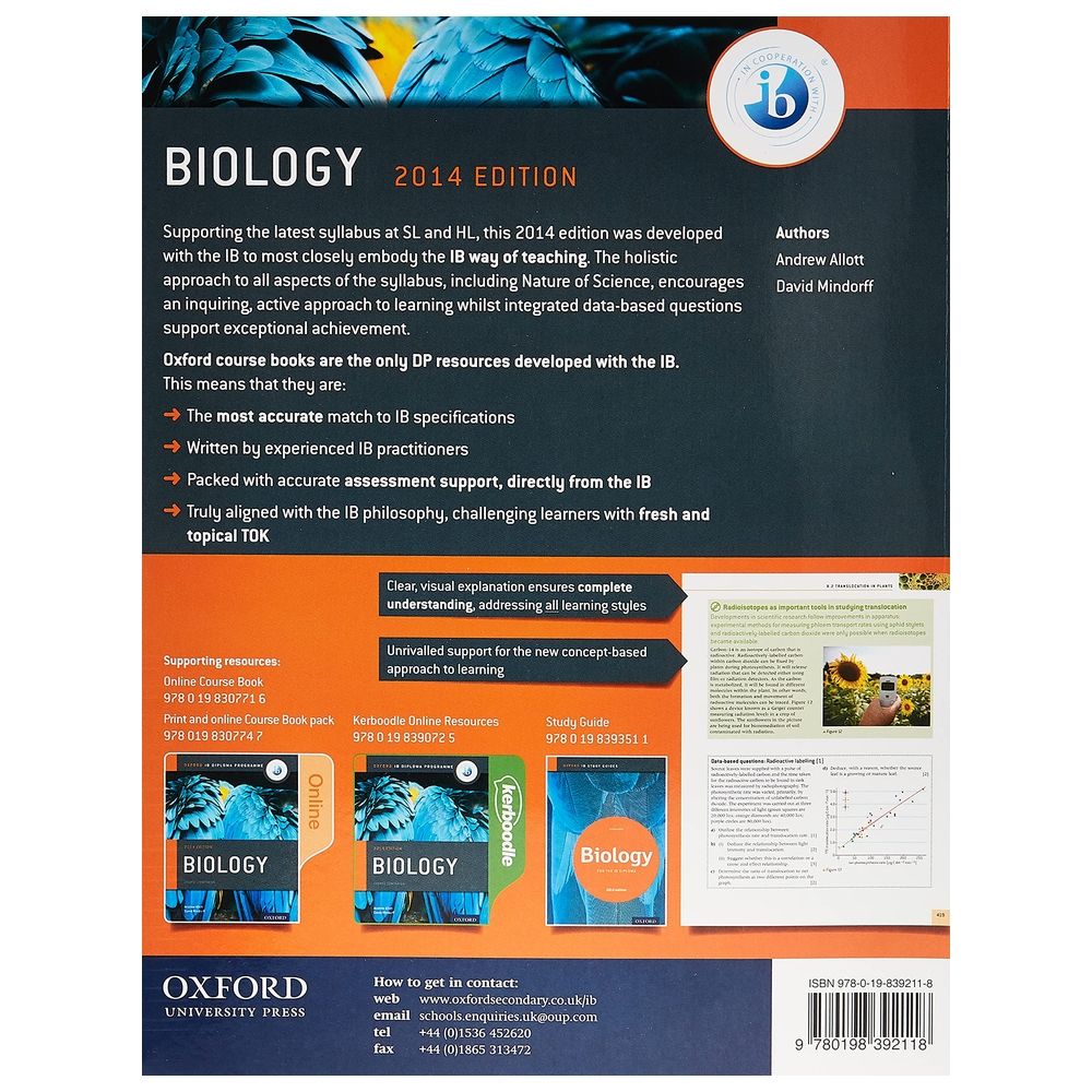  كتاب ib biology print and online course book pack: oxford ib diploma programme