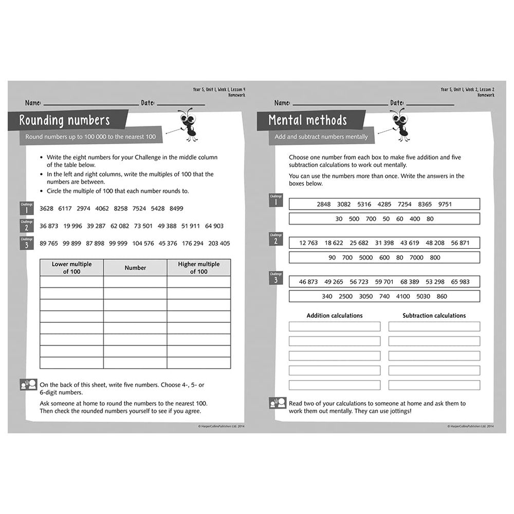 Homework Guide 5 Busy Ant Maths