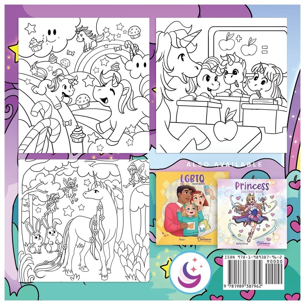 كتاب تلوين Unicorn Coloring Book: For Kids Ages 4-8