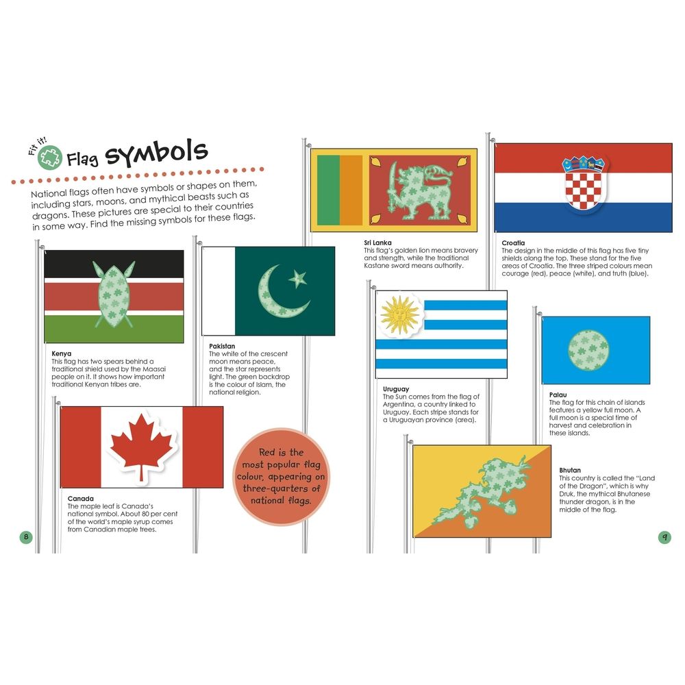  كتاب flags around the world ultimate sticker book