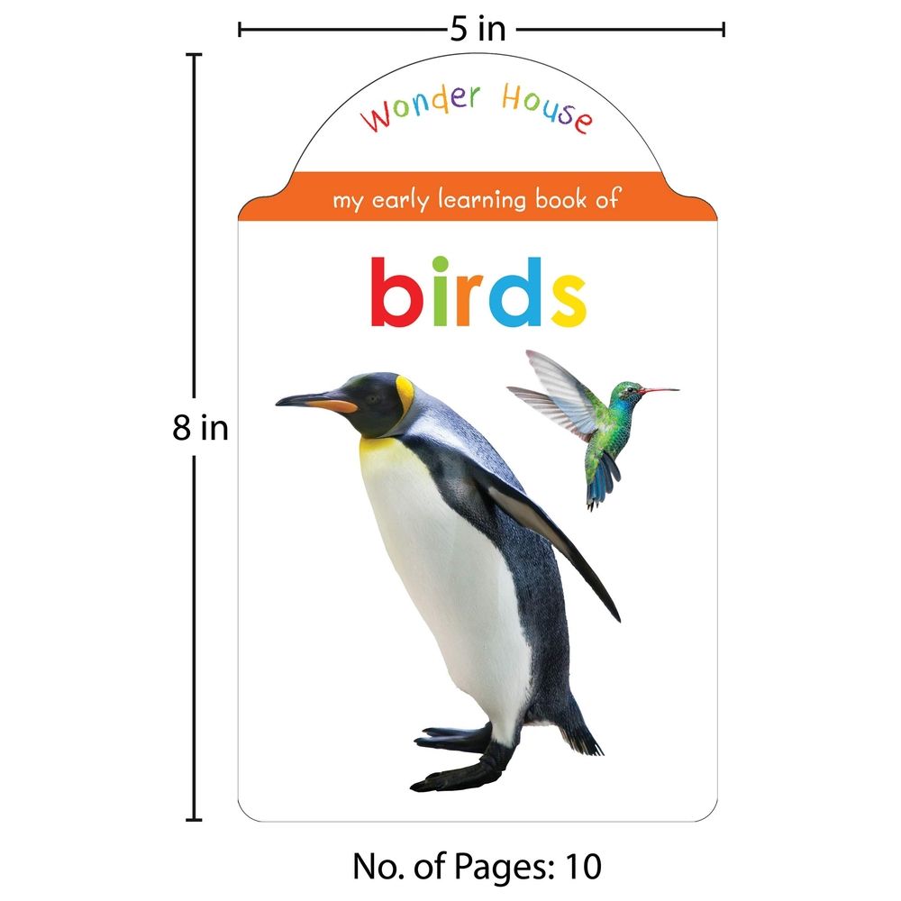  كتاب my early learning book of bird: attractive shape board books for kids