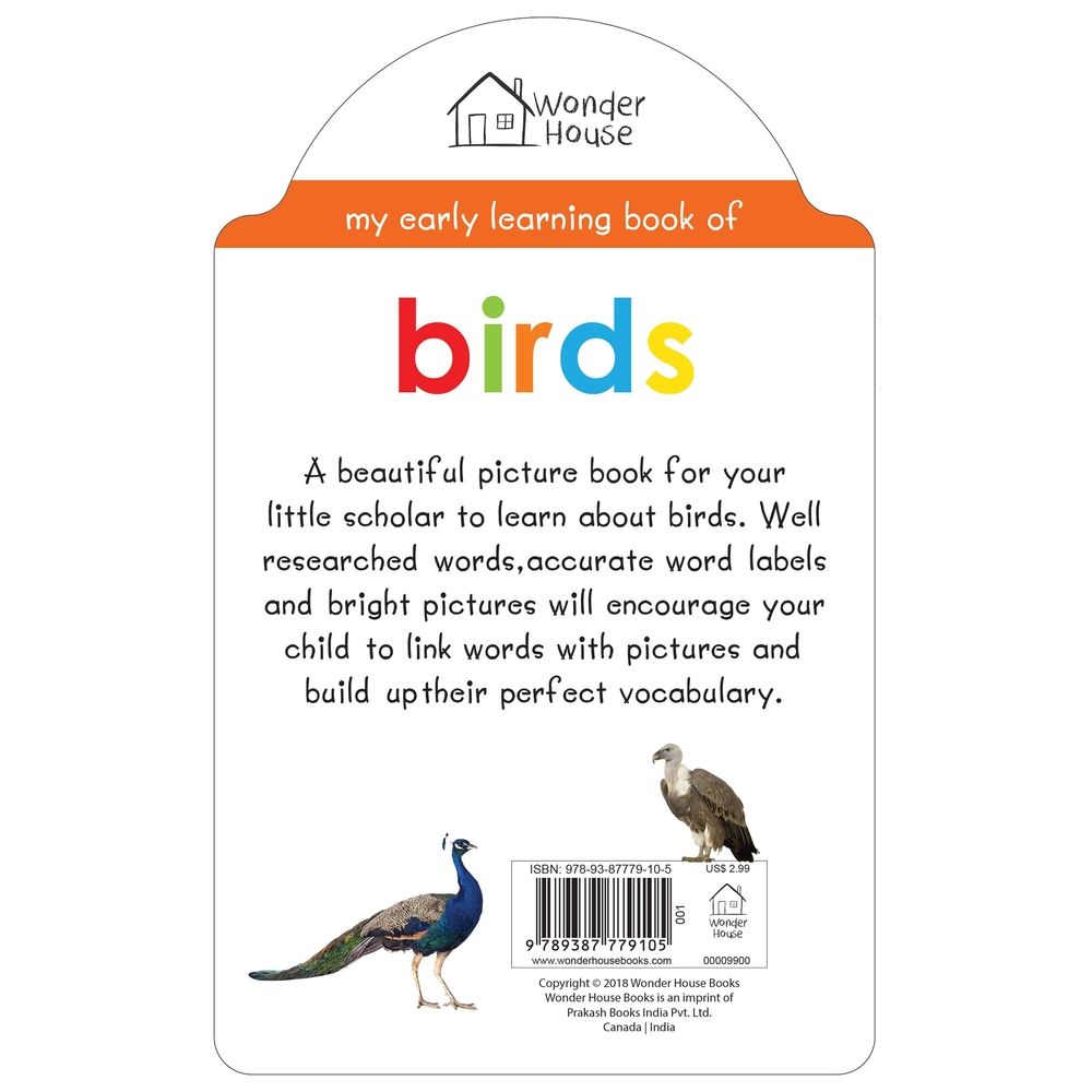  كتاب my early learning book of bird: attractive shape board books for kids