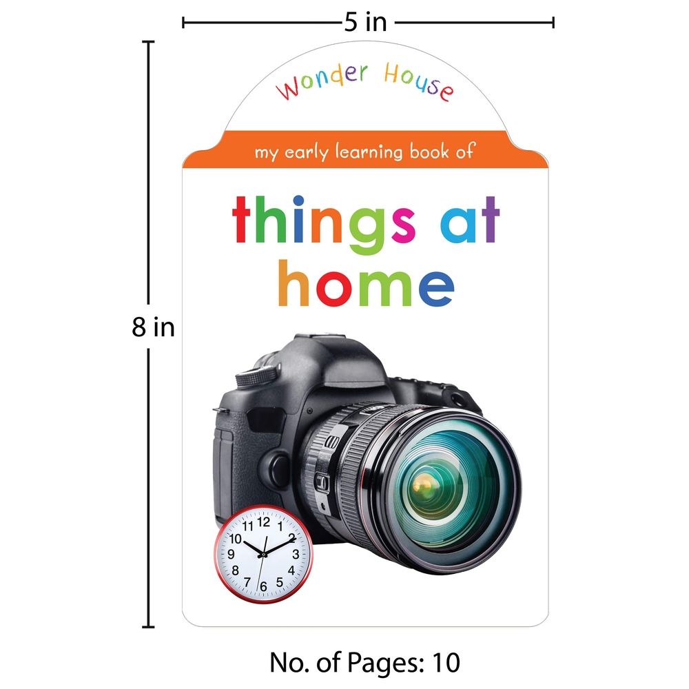  كتاب my early learning book of things at home: attractive shape board books for kids