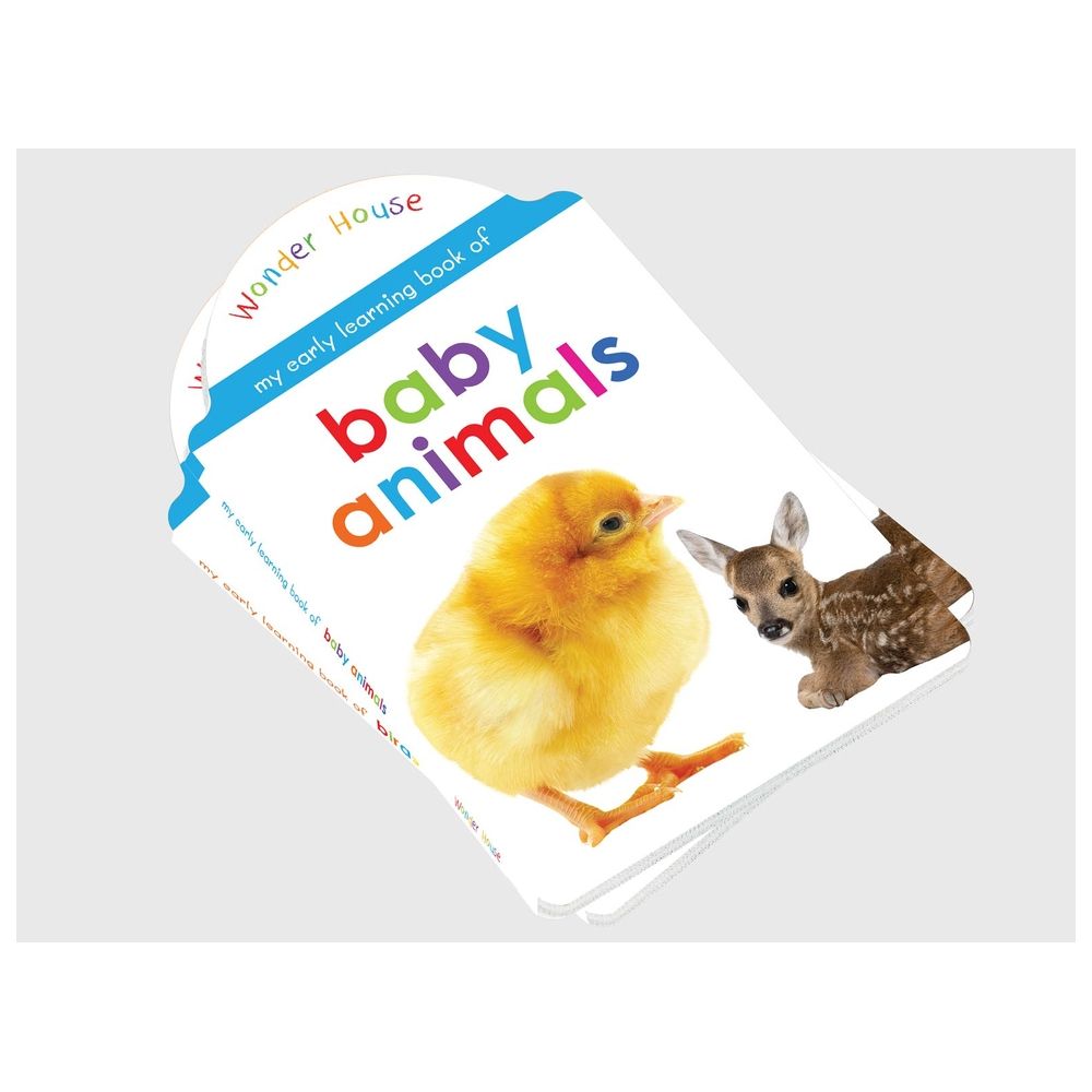  كتاب my early learning book of baby animals: attractive shape board books for kids