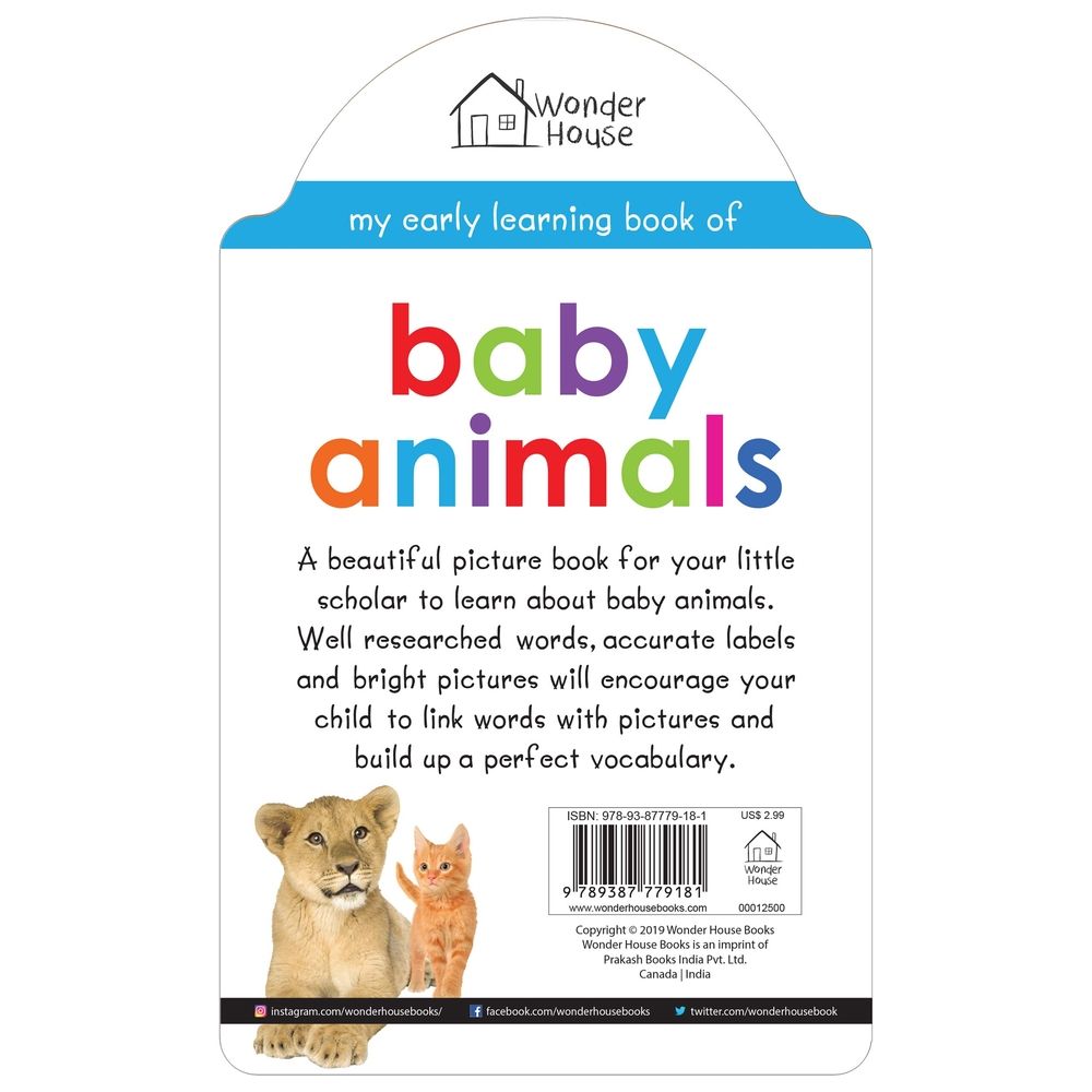 My Early Learning Book Of Baby Animals: Attractive Shape Board Books For Kids