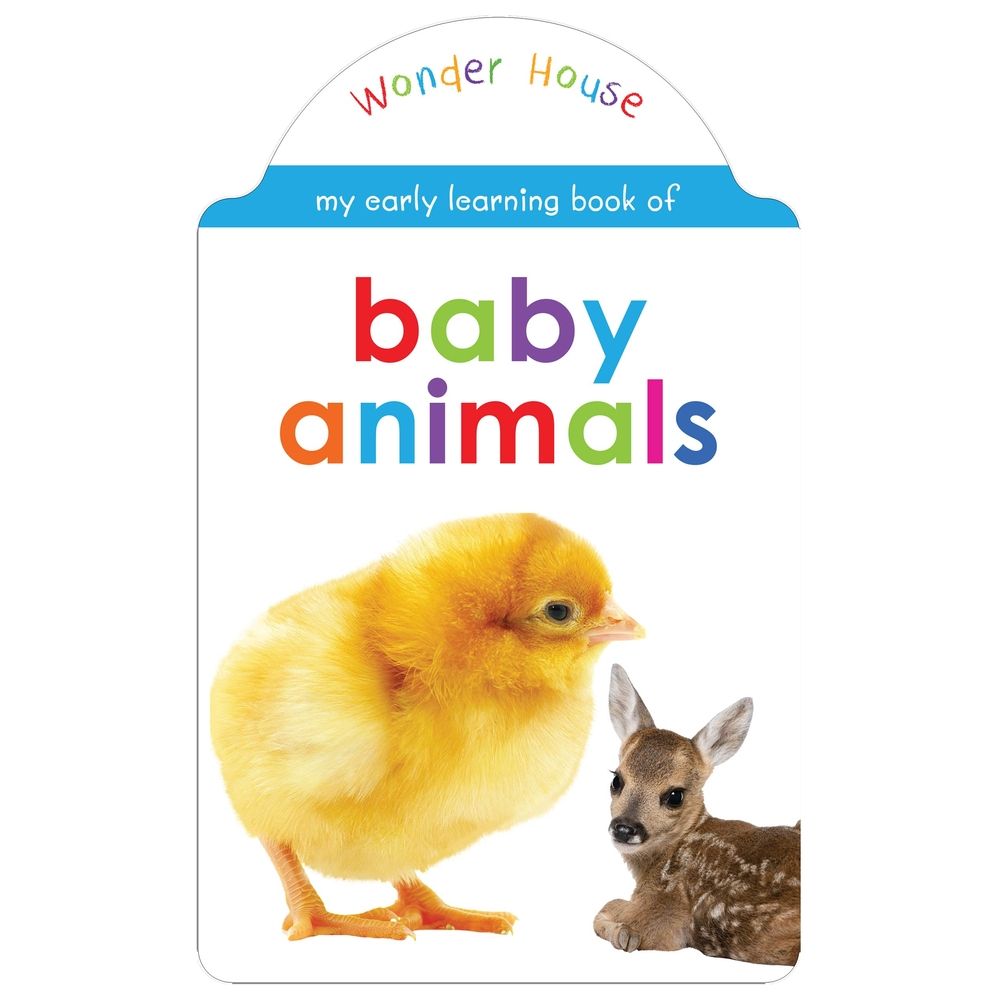  كتاب my early learning book of baby animals: attractive shape board books for kids