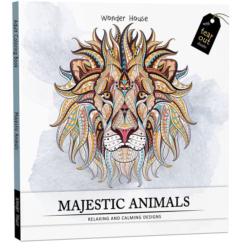 Majestic Animals: Colouring Book