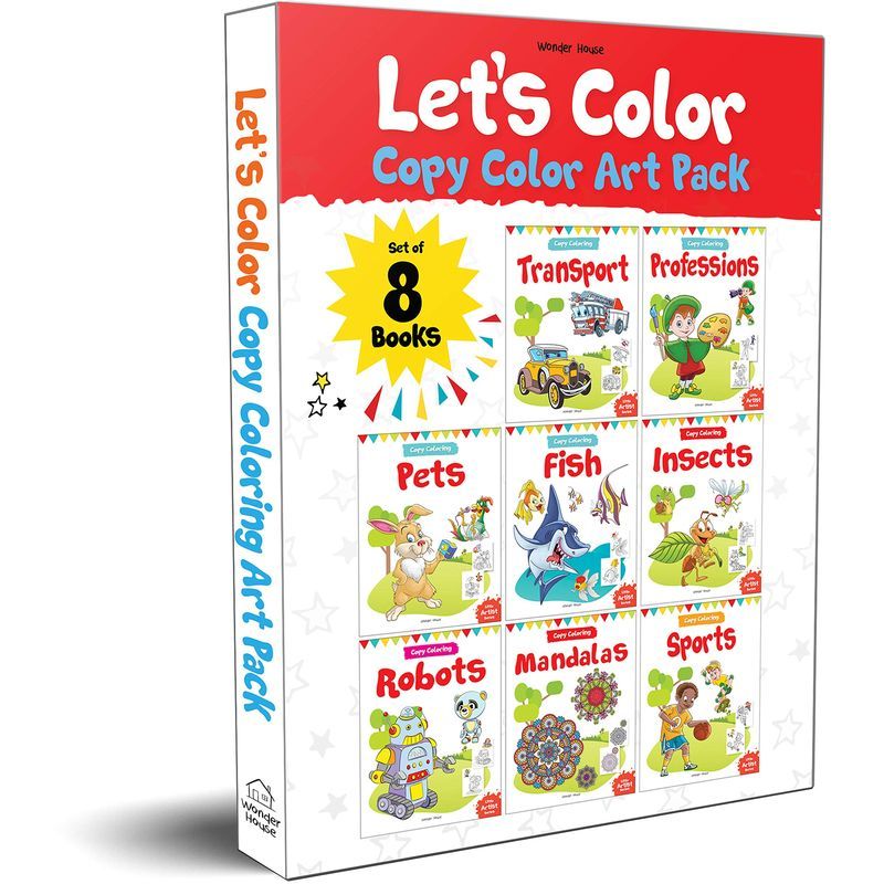 Let's Colour Copy Colouring Boxset : Pack Of 8 Books