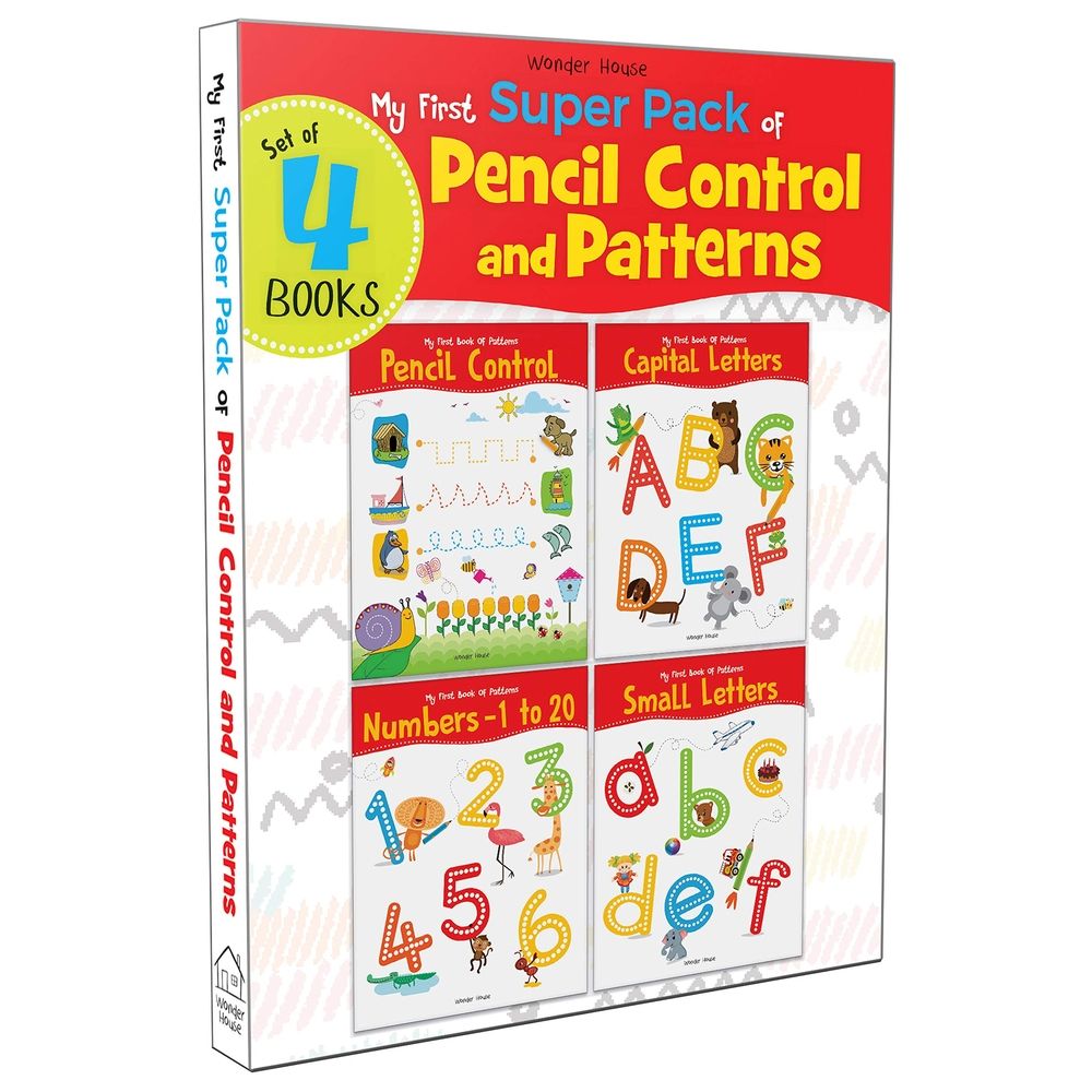  كتاب my first super boxset of pencil control and patterns: pack of 4