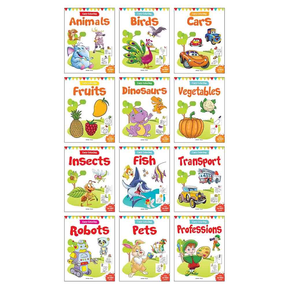 Colouring Books Boxset: Pack of 12 Copy Colour Books For Children