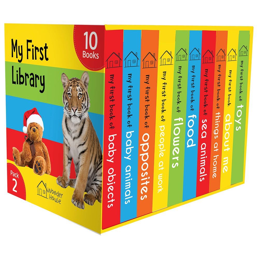 مجموعة كتب My First Library Pack 2: Boxset of 10 Board Books